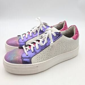 P448 Thea Platform Sneaker Shoes Lace-Up Women's Multi/White Size US8.5 EU39